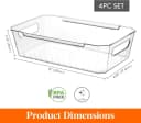 Lifewit Kühlschrank Organizer Set 4-teilig Transparent Stapelbar Bild 1