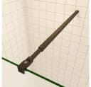 AICA Duschwand 10mm ESG Milchglas Schwarz Aluminiumprofil Bild 4