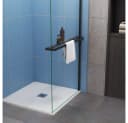 Duschparadies Walk-in-Dusche 200cm 8mm ESG Schwarz mit Handtuchhalter Bild 4