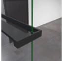 Duschparadies Walk-in-Dusche 200cm Schwarz mit Handtuchhalter 8mm ESG Glas Bild 3