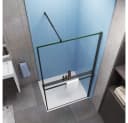 Duschparadies Walk-in-Dusche H:200cm Schwarz Glas Bild 1