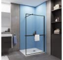Duschparadies Walk-in-Dusche H:200cm Schwarz Glas Bild 2
