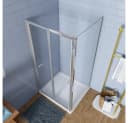 Duschparadies Eckdusche Falttür 5mm ESG Glas Chrom Bild 5