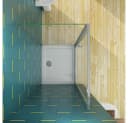 Eckdusche 185cm mit Pendeltür & Seitenwand 5mm ESG Glas Bild 1
