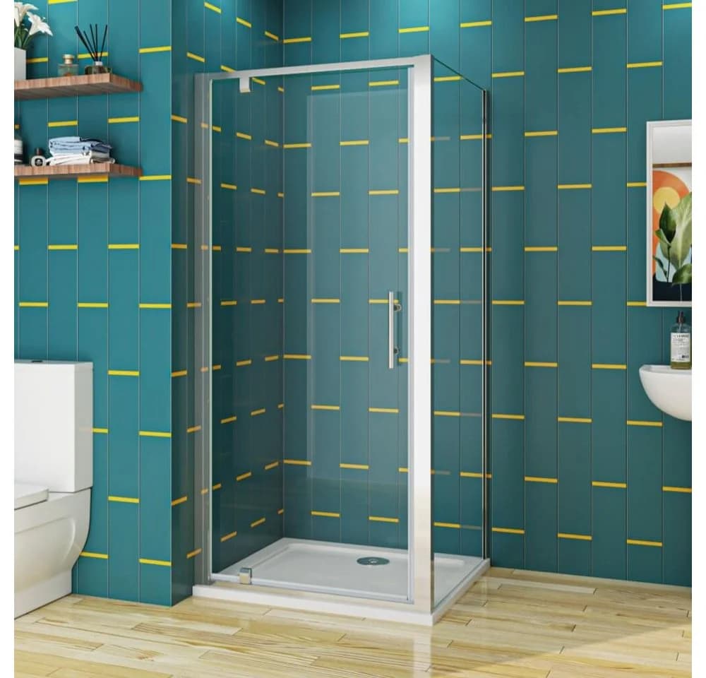 Eckdusche 185cm mit Pendeltür & Seitenwand 5mm ESG Glas - Bild 2