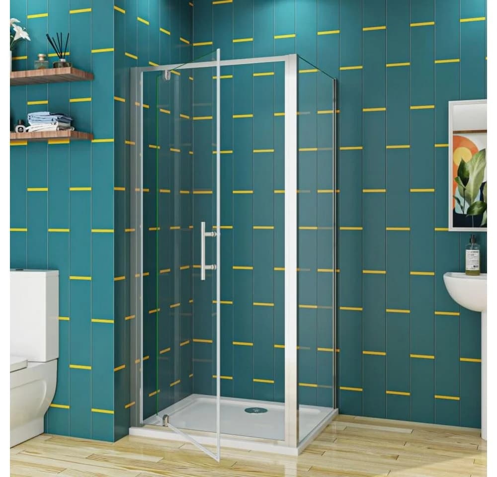 Eckdusche 185cm mit Pendeltür & Seitenwand 5mm ESG Glas - Bild 5