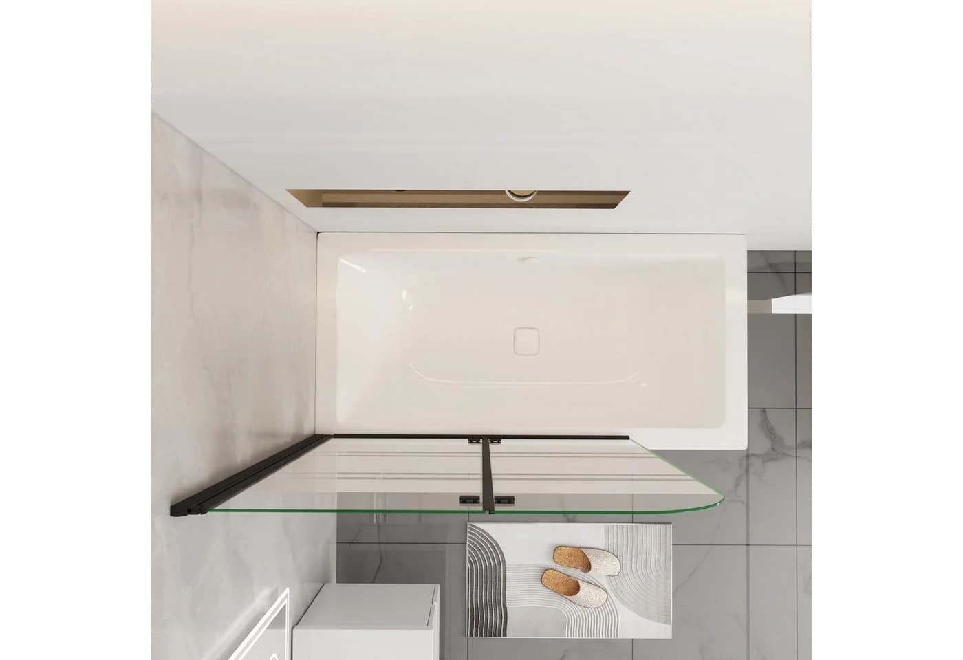 Duschparadies Badewannenfaltwand 140cm 6mm Sicherheitsglas - Bild 5