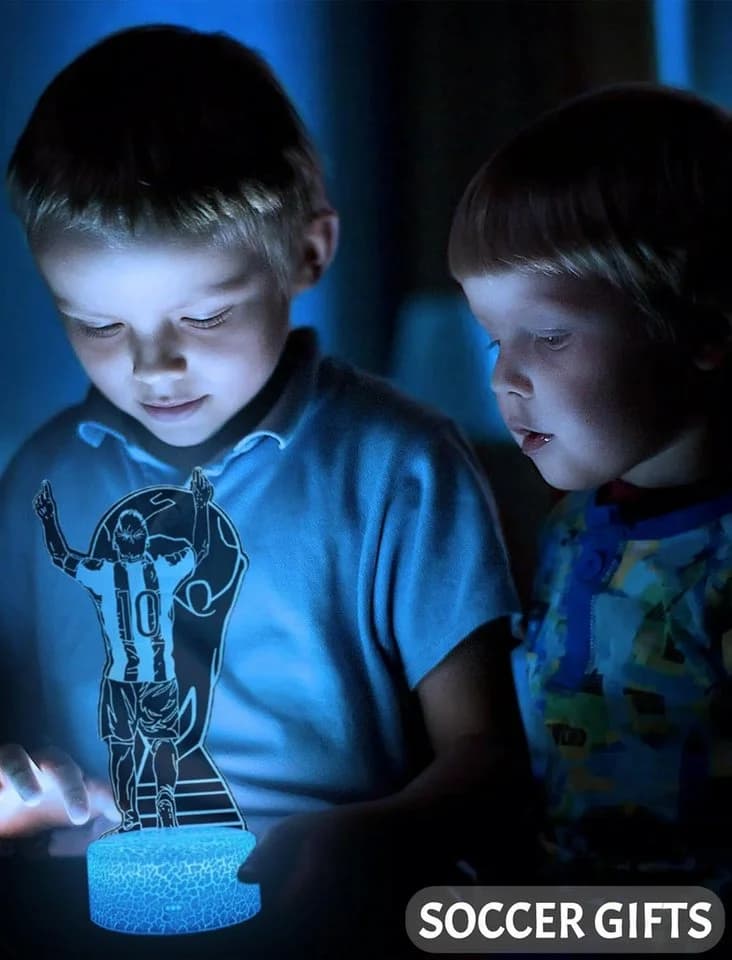 LA CUTE 3D LED Nachtlicht Fußballspieler Nr. 10 Bunt RGB - Bild 3