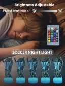 LA CUTE 3D LED Nachtlicht Fußballspieler Nr. 10 Bunt RGB Bild 4