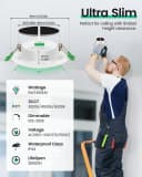 LA CUTE LED Einbaustrahler 5W dimmbar IP44 3 Farbtemperaturen Weiss Bild 5