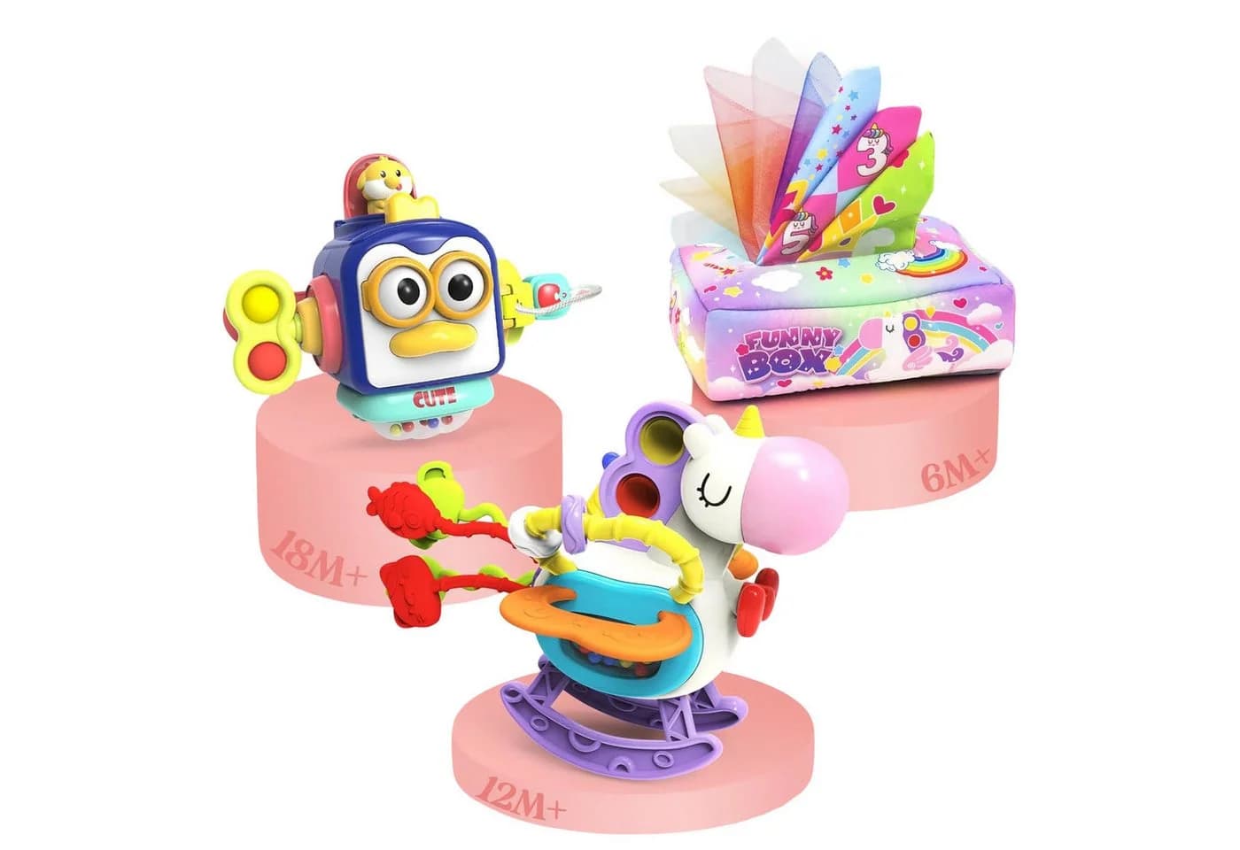 LA CUTE Lernspielzeug Mega Set 3-in-1 Montessori Babyspielzeug-Set - Bild 2