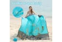 ISOPHO Picknickdecke XXL 243x274 cm Blau Sandfrei Wasserdicht Bild 1