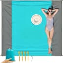 ISOPHO Picknickdecke XXL 243x274 cm Blau Sandfrei Wasserdicht Bild 2