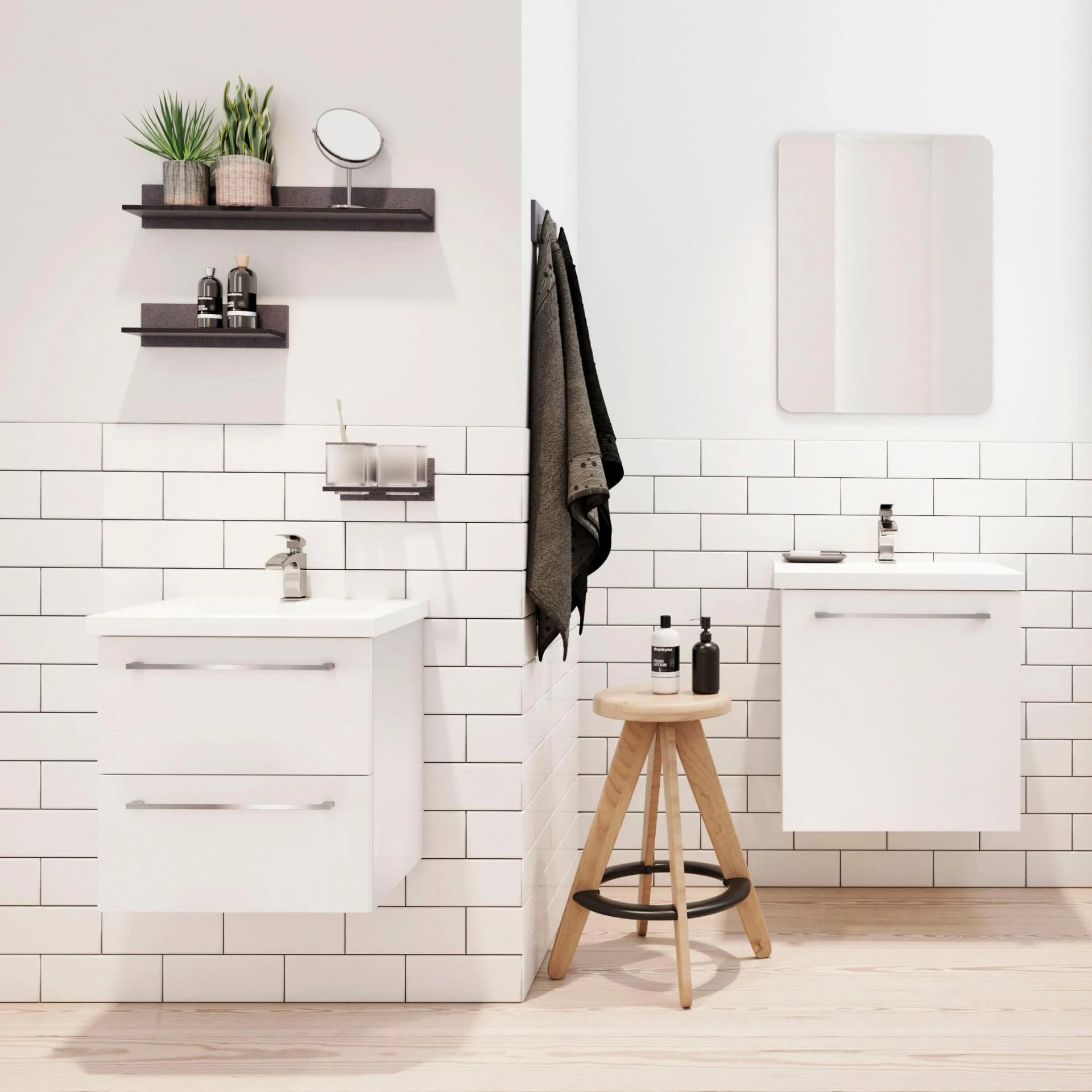 Badezimmer-Set im skandinavischen Stil