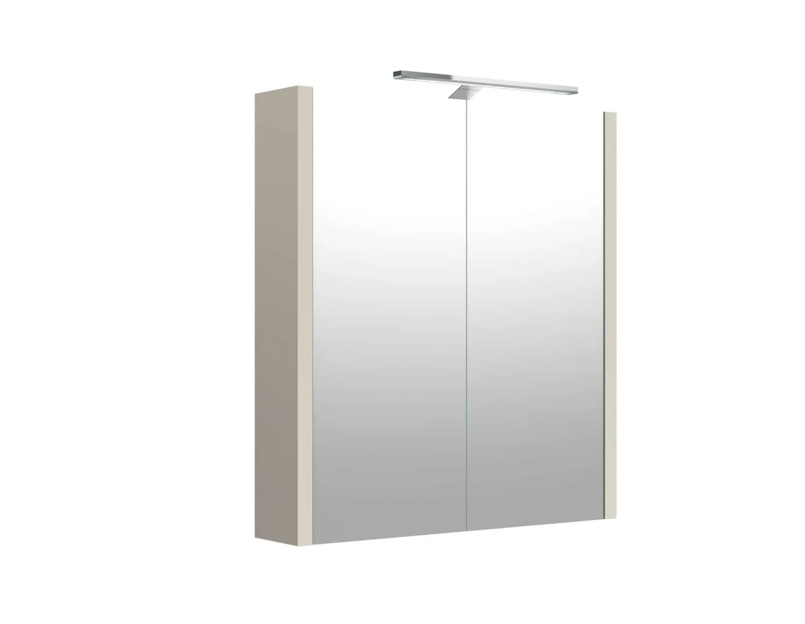 WELLTIME Badezimmerspiegelschrank Joy Taupe mit LED