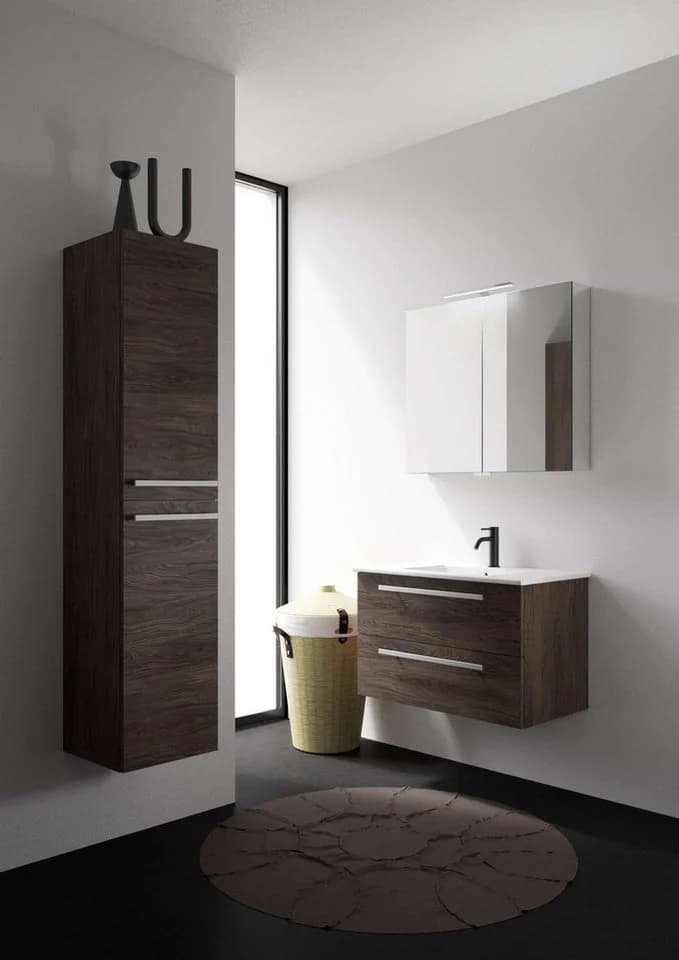 Welltime Waschtisch Serena Braun Oak Eiche Soft-Close-Funktion