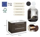 Welltime Waschtisch Serena Braun Oak Eiche Soft-Close-Funktion Bild 3