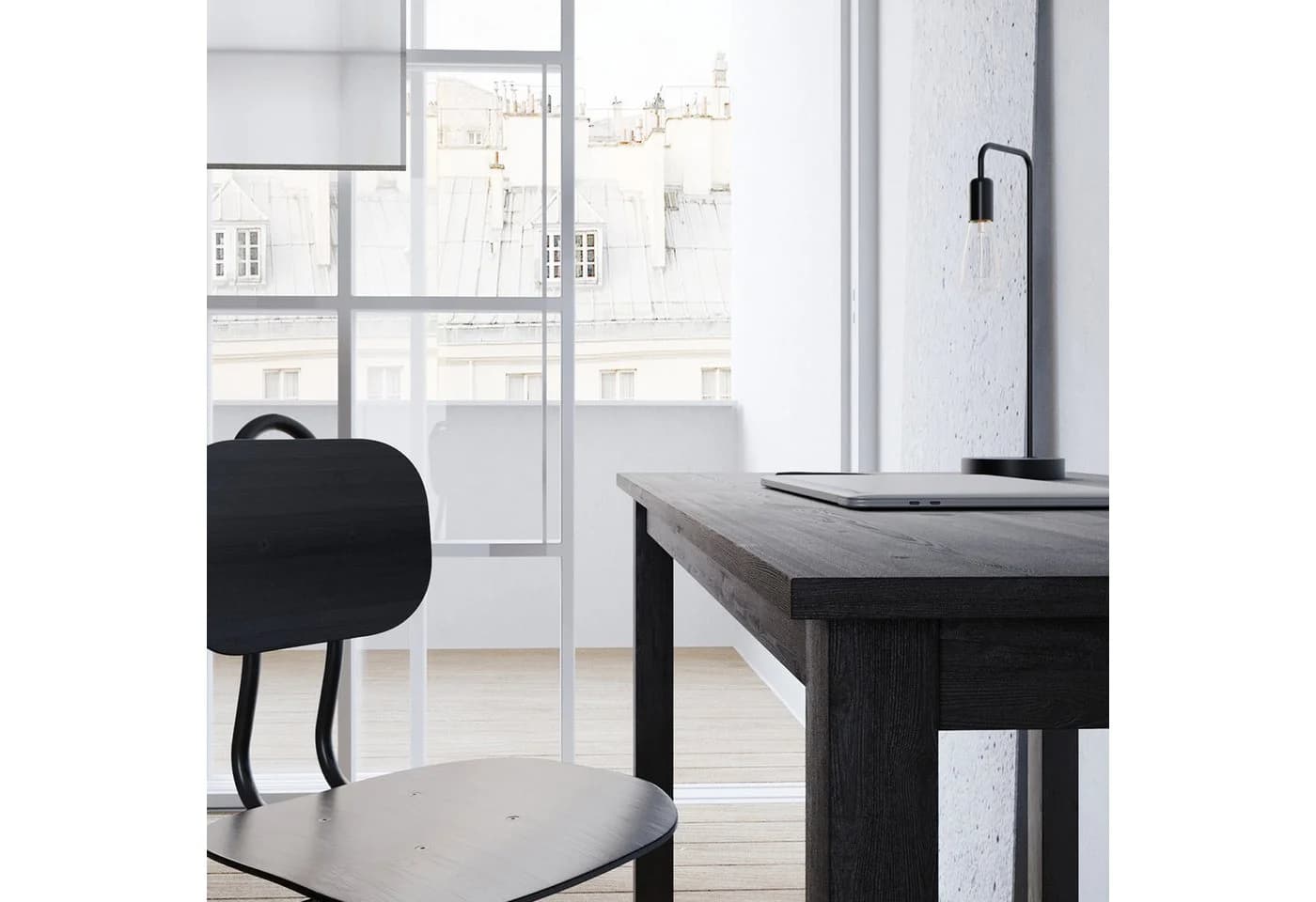 hagge home Vesa Schreibtisch Massivholz Kiefer Schwarz - Bild 5