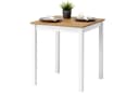 hagge home Esstisch Kiefernholz Massiv 68x68x75 cm Weiß-Braun Bild 1