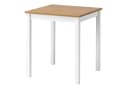 hagge home Esstisch Kiefernholz Massiv 68x68x75 cm Weiß-Braun Bild 2