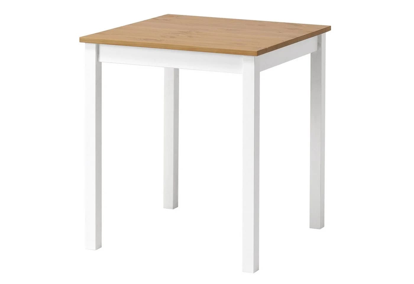 hagge home Esstisch Kiefernholz Massiv 68x68x75 cm Weiß-Braun - Bild 2