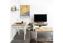 hagge home Esstisch Kiefernholz Massiv 68x68x75 cm Weiß-Braun Bild 4