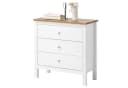 hagge home Vesa Schubkastenkommode Weiß-Braun Massivholz Bild 3