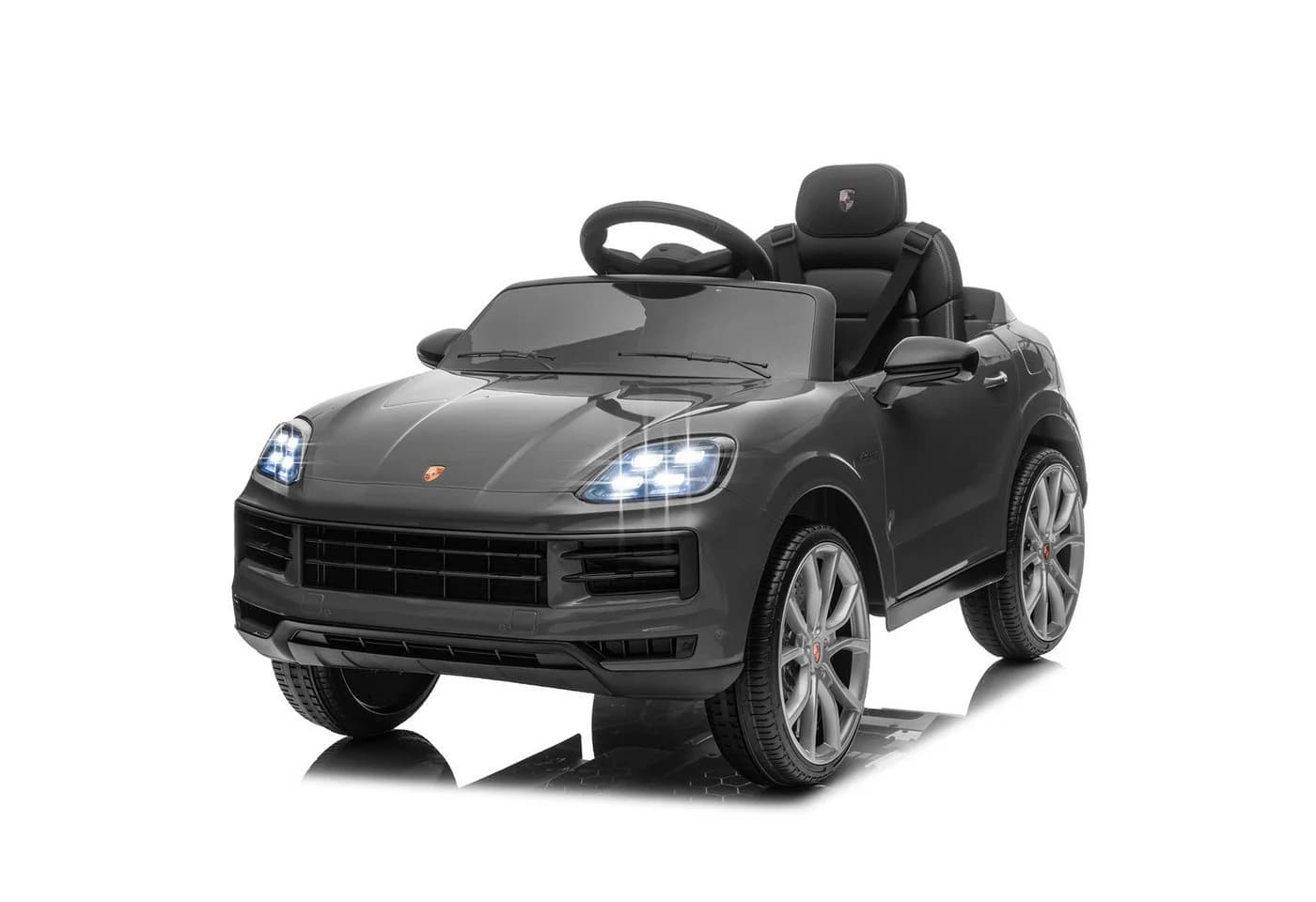 LALAHO Elektro-Kinderauto Porsche Cayenne Grau mit Fernsteuerung - Bild 2