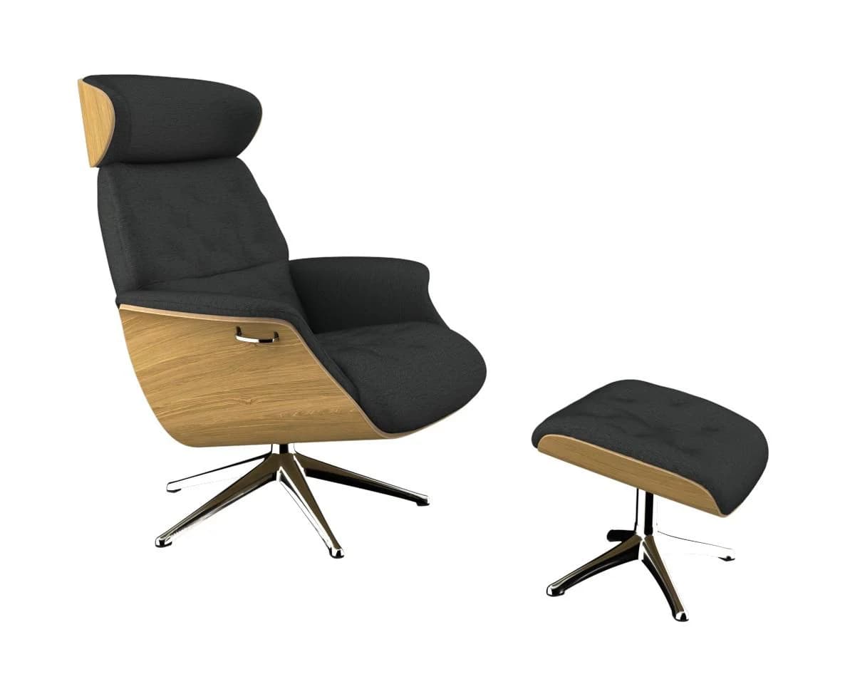 Flexlux Relaxsessel Volden Grau mit Verstellfunktion