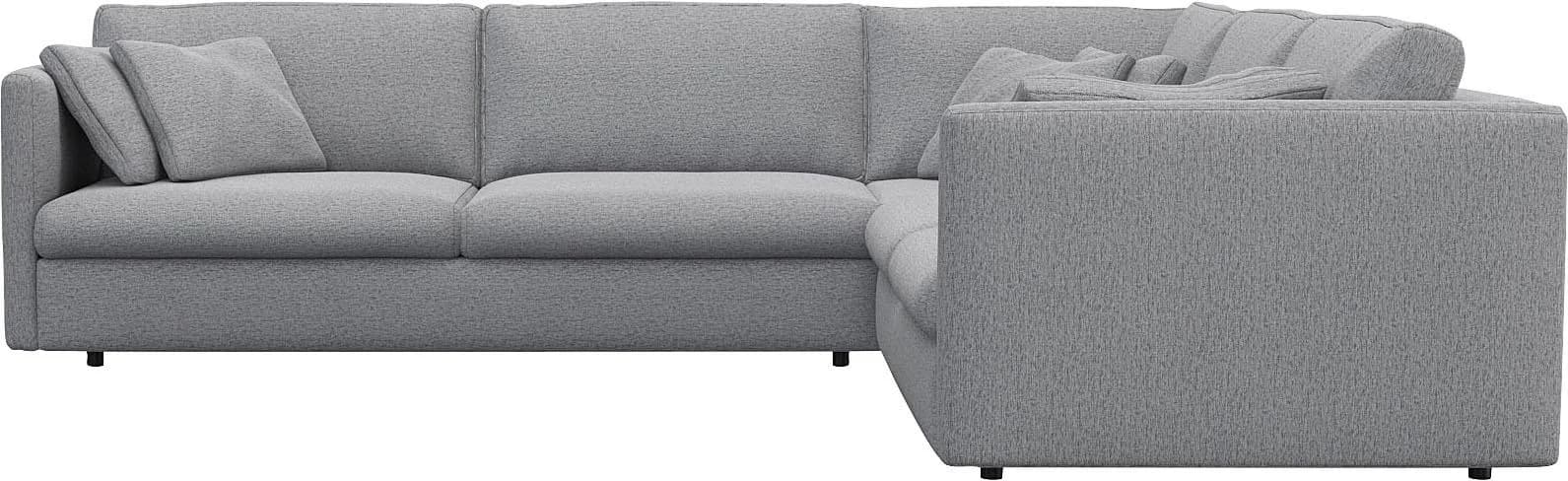 Ecksofa FLEXLUX Lovane L-Form Grau Kaltschaum