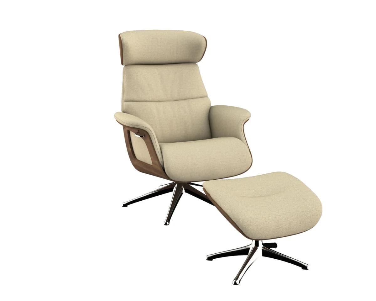 Flexlux Relaxsessel Clement mit Rücken- und Kopfteilverstellung, Beige