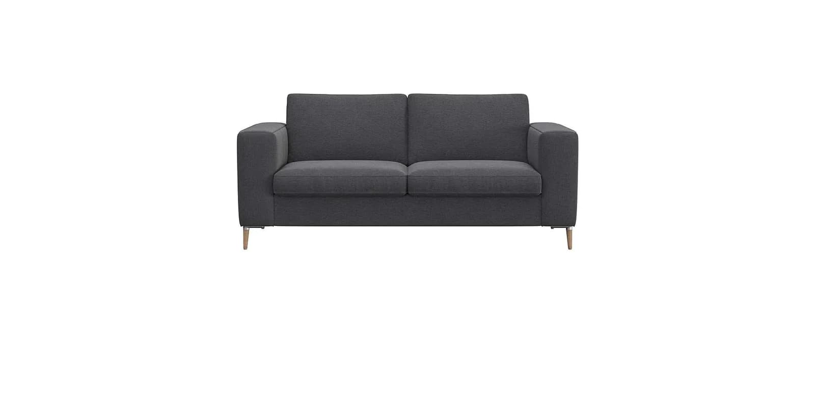 FLEXLUX Fiore Designsofa 2-Sitzer Grau Skandinavisch
