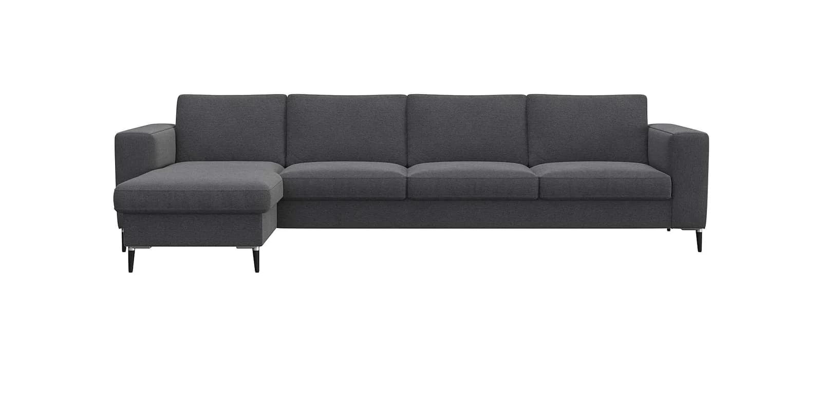Flexlux Fiore L-Form Sofa mit breiten Armlehnen, Kaltschaum, Aluminiumfüße