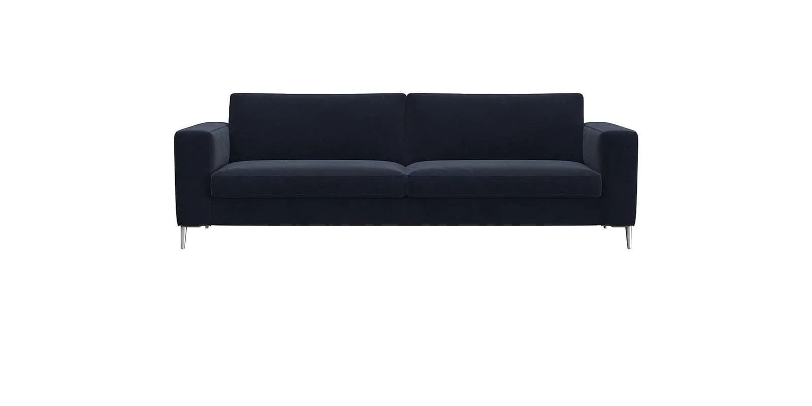 Flexlux Sofa Fiore 3-Sitzer Royal Blau mit Aluminiumfüßen