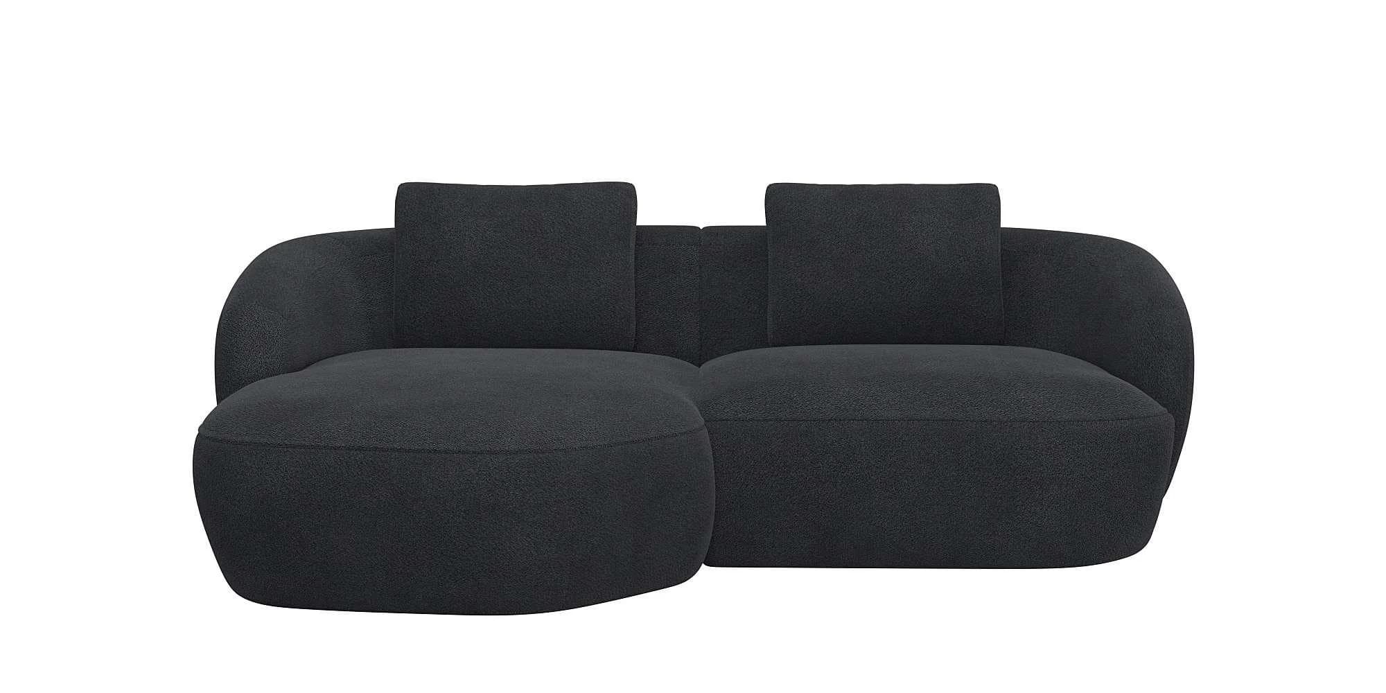 FLEXLUX Wohnlandschaft Torino L-Form Grau Polyester