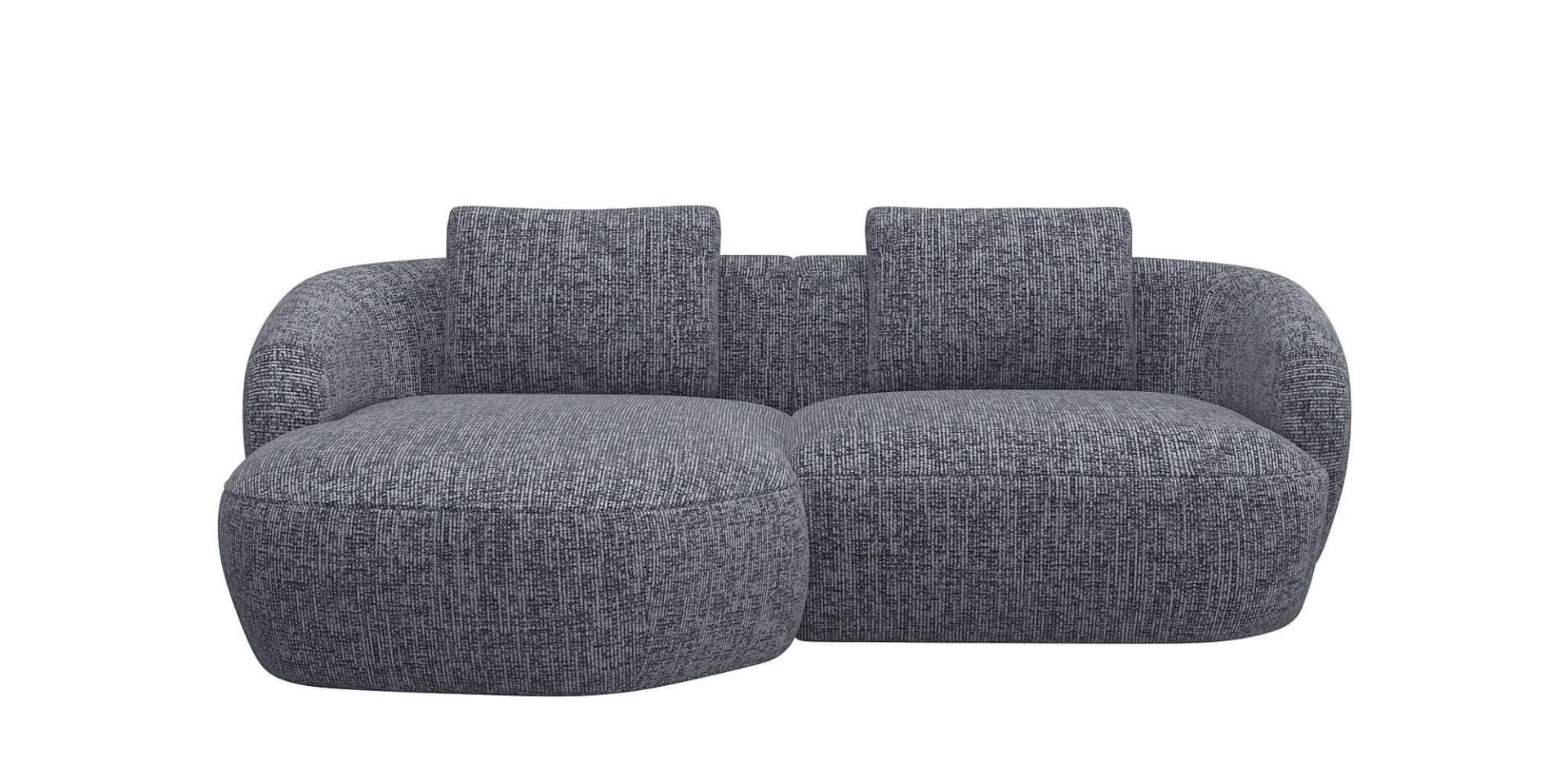 Flexlux Wohnlandschaft Torino L-Form Grau Chenille