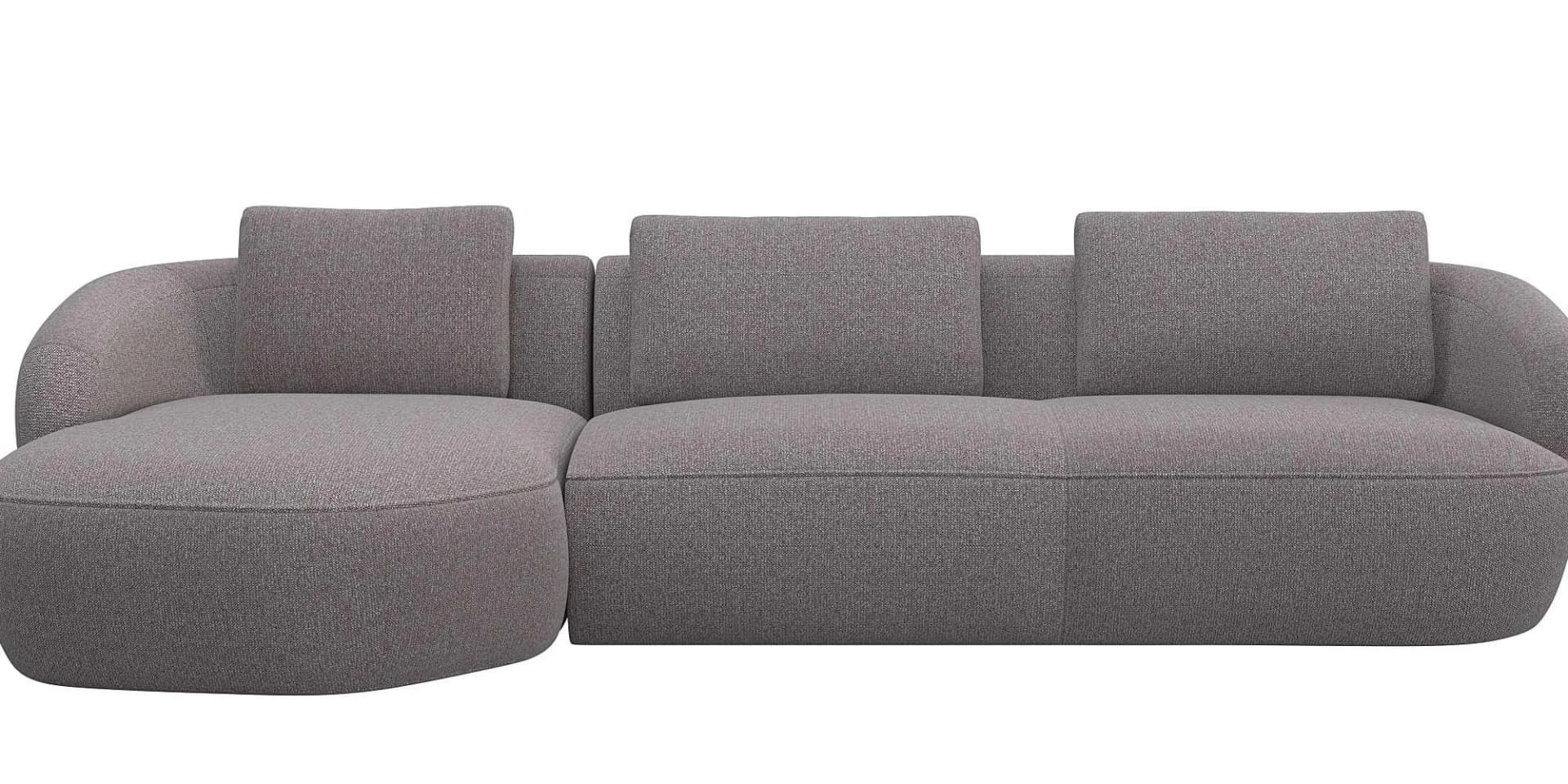 Flexlux Wohnlandschaft Torino L-Form Beige Polyester