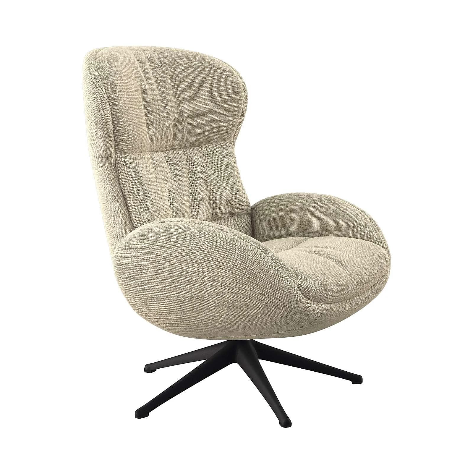 FLEXLUX Relaxsessel Haze Beige mit Rückenverstellung und Drehfuß