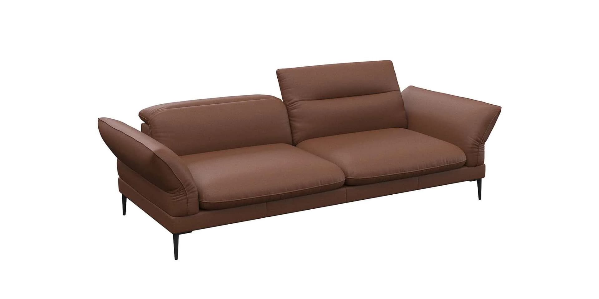 3-Sitzer FLEXLUX "Salino" Funktionssofa Relaxsofa Echtleder