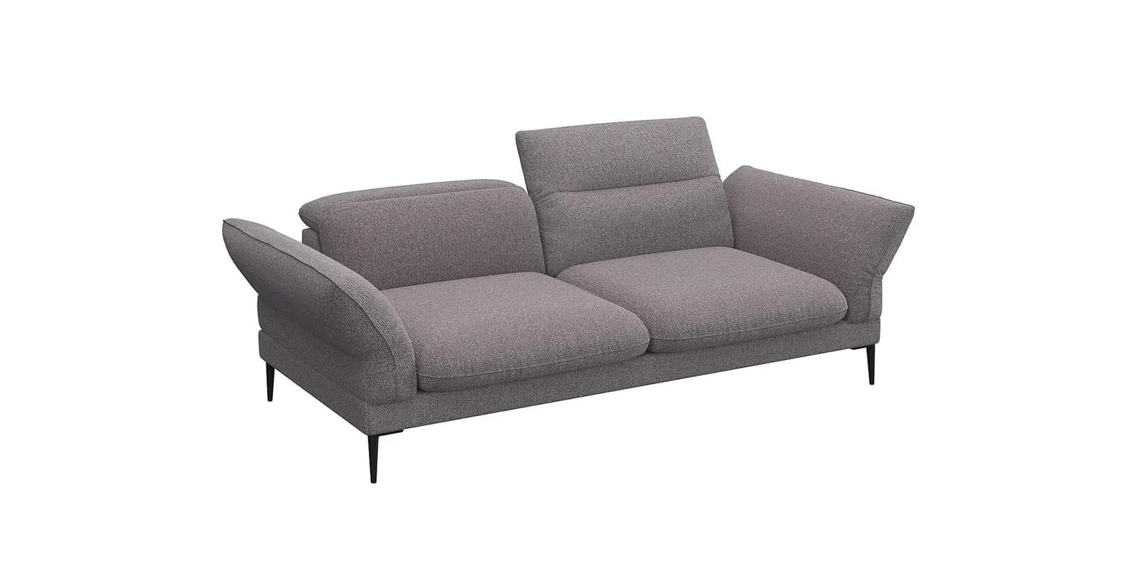 FLEXLUX Salino 2,5-Sitzer Relaxsofa Braun Manuell Verstellbar