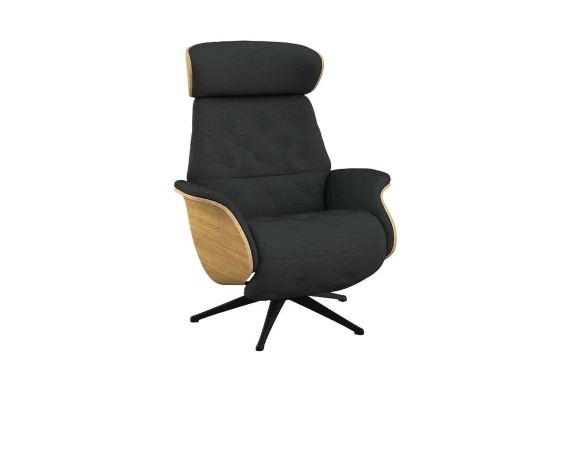 FLEXLUX Volden Elektrischer Relaxsessel Grau Eiche