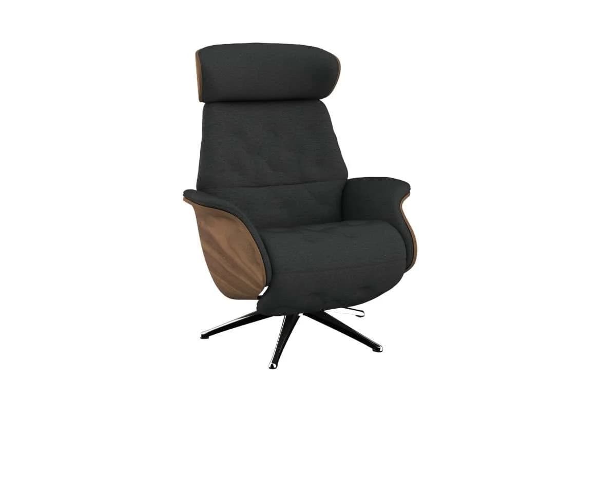Flexlux Volden Elektrischer Relaxsessel Grau mit Akkubetrieb