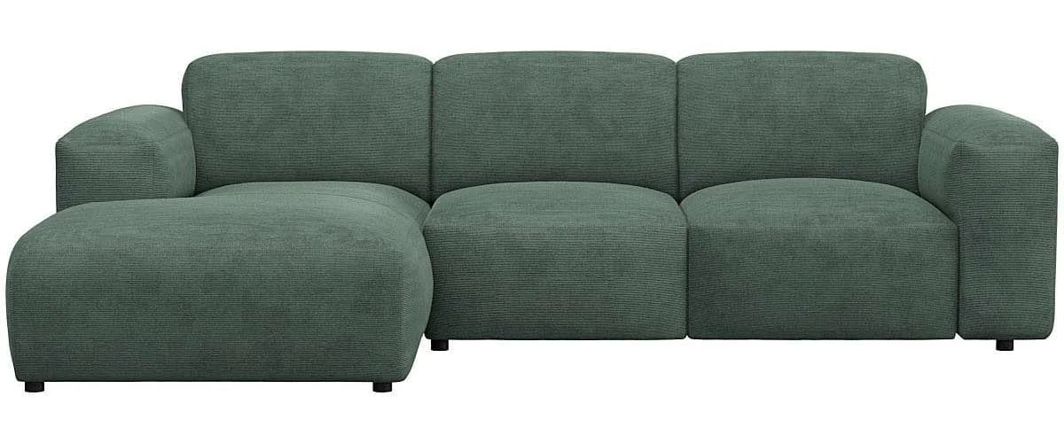 Flexlux Ecksofa Lucera L-Form Chaiselongue Grün
