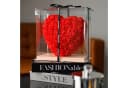 AMORE MIO Dekoobjekt Rosenherz 25 cm Rot Geschenkbox Bild 1