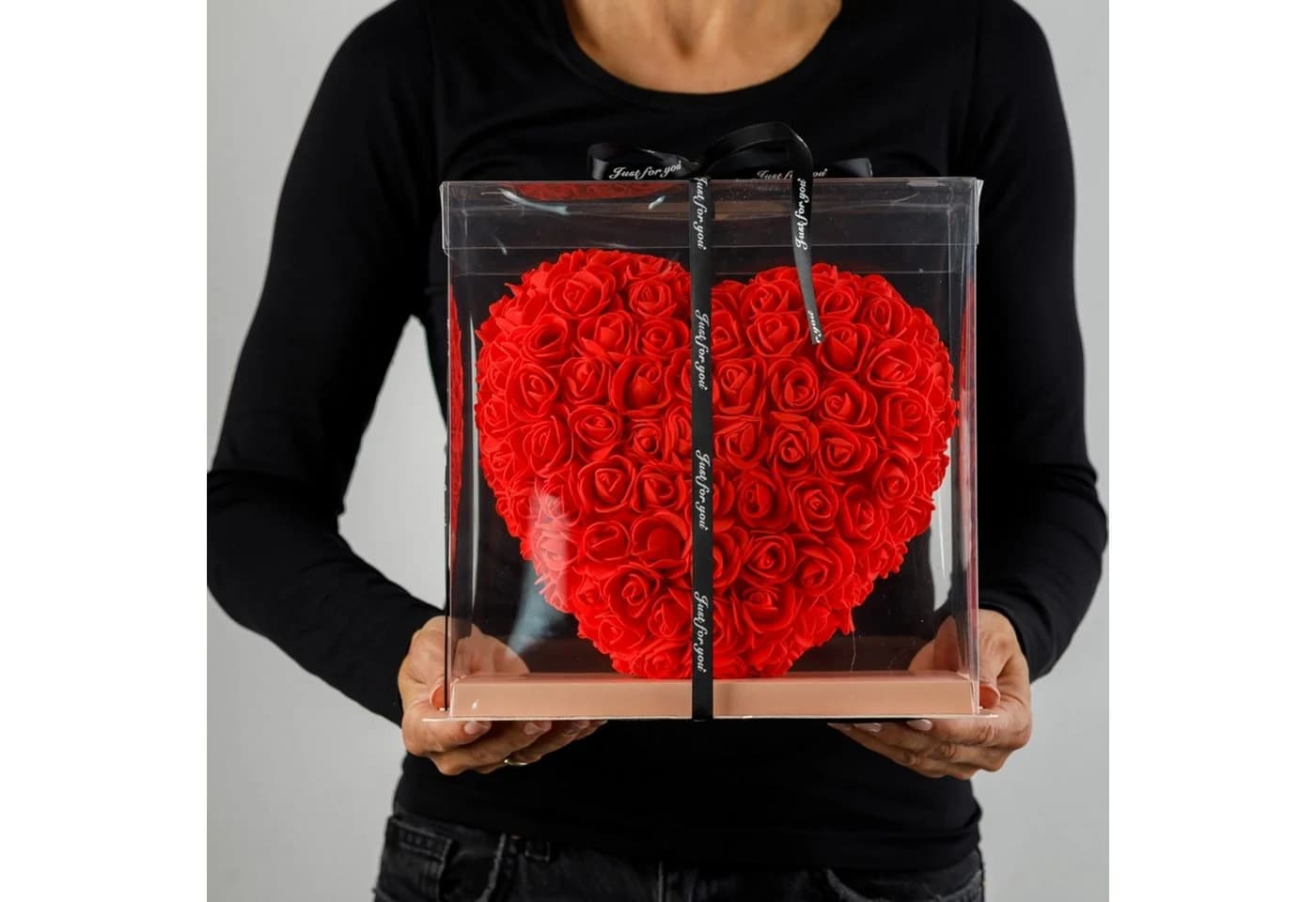 AMORE MIO Dekoobjekt Rosenherz 25 cm Rot Geschenkbox - Bild 3