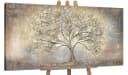 YS-Art Gemälde Goldbaum Abstrakt Handgemalt Leinwand Braun Gold Bild 2