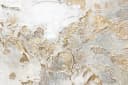 YS-Art Handgemaltes Leinwandbild Abstrakt Gold Weiß Beige Gelb Bild 1