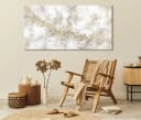 YS-Art Handgemaltes Leinwandbild Abstrakt Gold Weiß Beige Gelb Bild 5