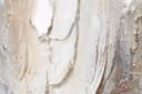 YS-Art Abstraktes Leinwandbild Weiß Beige Gold Handgemalt Bild 4