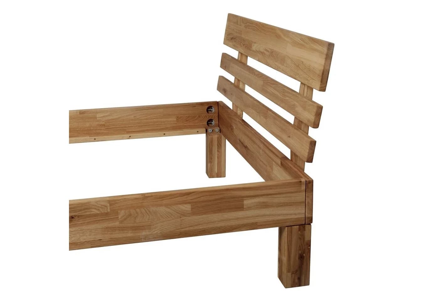 Krok Wood Massivholzbett Julia Eiche mit Kopfteil - Bild 4
